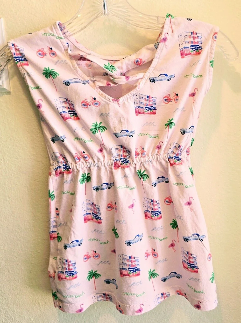 GAP 4/5 Kids Pink Tropical Beach Print Sleeveless Sun Dress